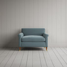 Front view of Idler Love Seat in Intelligent Velvet Mineral