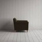 Side profile of Idler Love Seat in Intelligent Velvet Seaweed