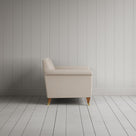 Side profile of Idler Love Seat in Laidback Linen Dove