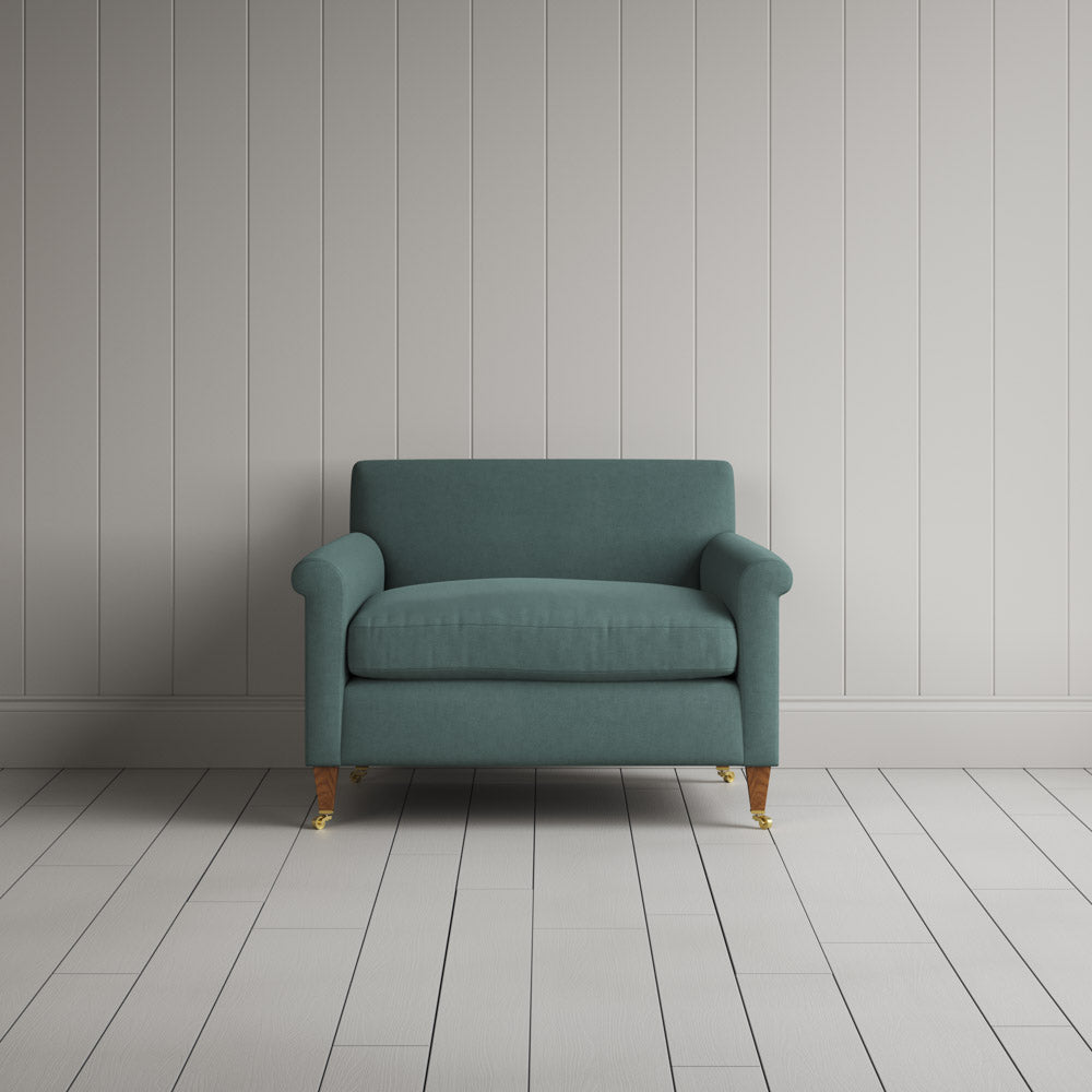 Front view of Idler Love Seat in Laidback Linen Mineral 
