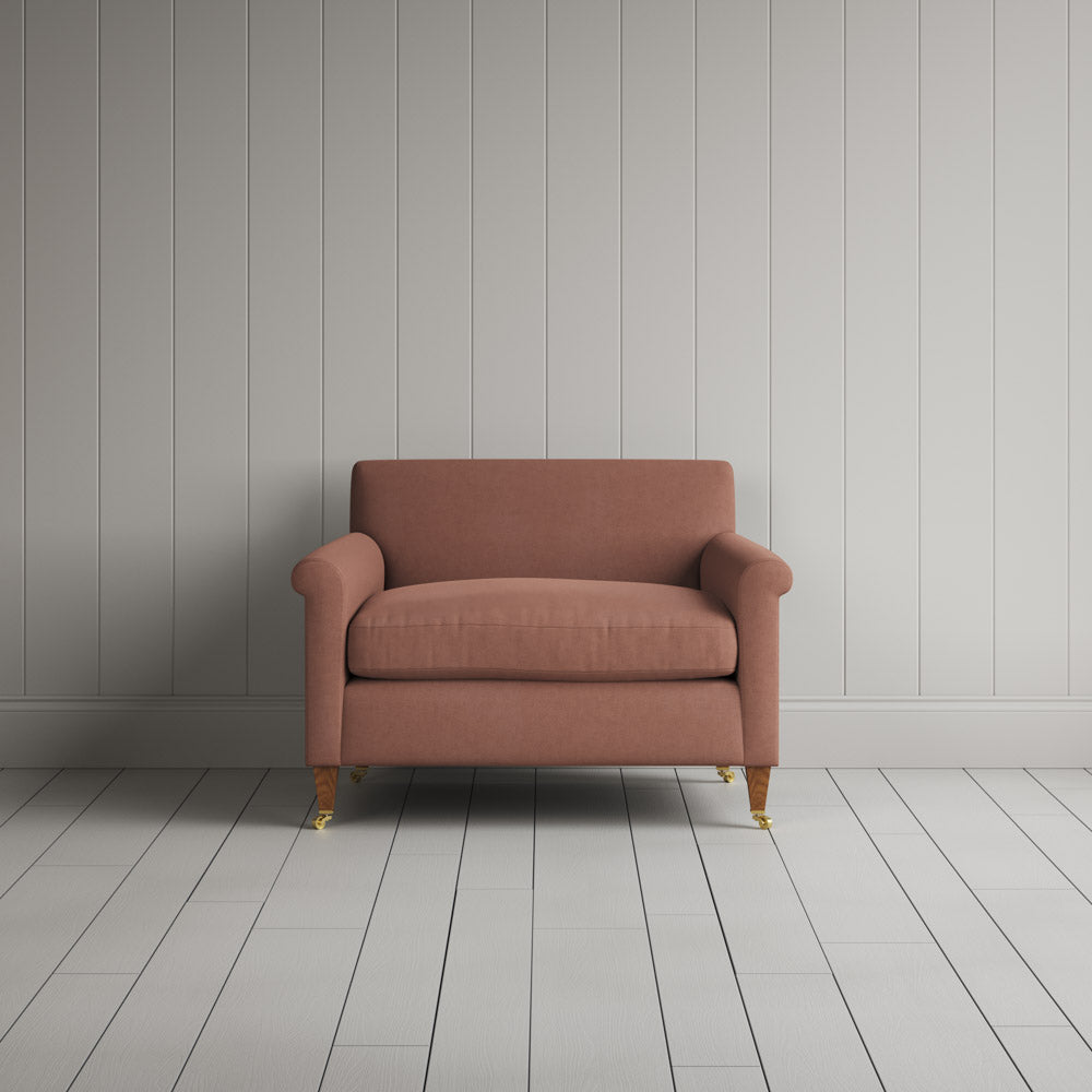  Front View of Idler Love Seat in Laidback Linen Roseberry 