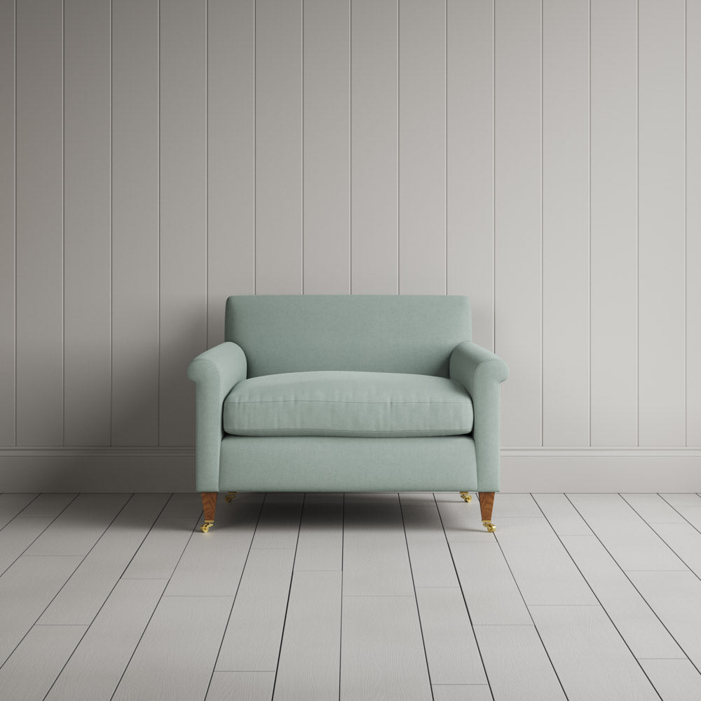  Front View of Idler Love Seat in Laidback Linen Sky 
