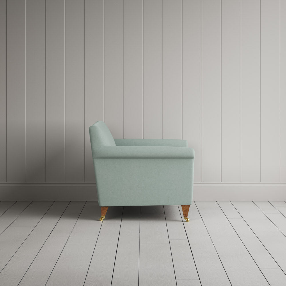  Side View of Idler Love Seat in Laidback Linen Sky 