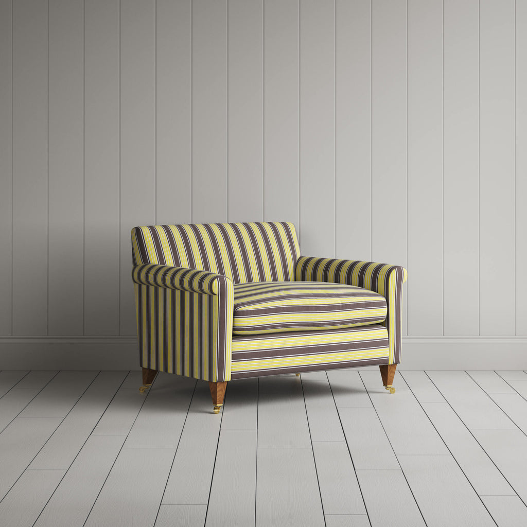  Idler Love Seat in Regatta Cotton, Custard 