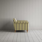 Side View of Idler Love Seat in Regatta Cotton, Custard