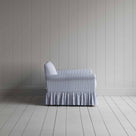 Curtain Call Love Seat in Ticking Cotton, Aqua Brown - Nicola Harding