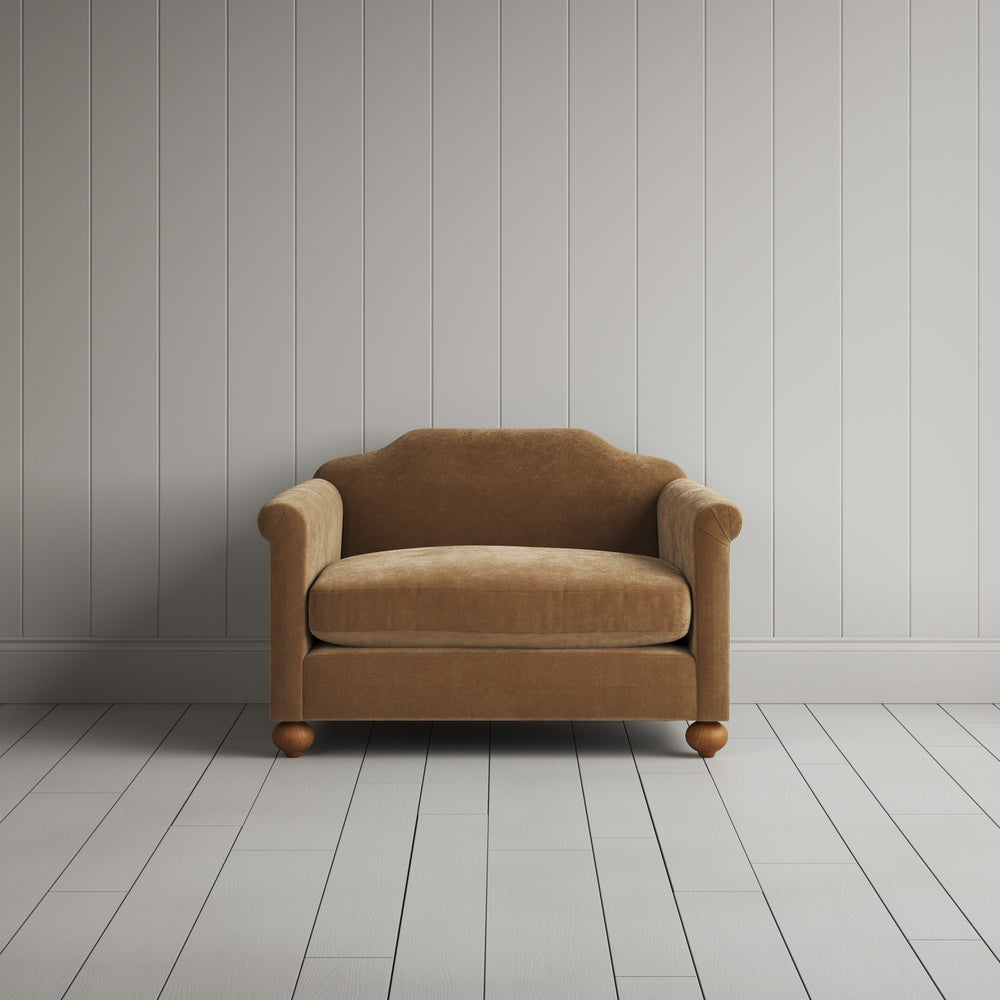 Front View of Dolittle Love Seat in Classic Corduroy Stone Beige 