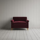Idler Love Seat in Cherry Classic Corduroy, a rich red UK handmade 2 seater sofa.