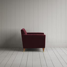 Side View of Idler Love Seat in Classic Corduroy Cherry - NiX