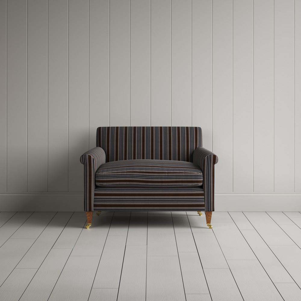 Idler Love Seat in Regatta Cotton, Charcoal - Nicola Harding