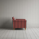 Idler Love Seat in Regatta Cotton, Flame - Nicola Harding