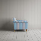 Idler Love Seat in Slow Lane Cotton Linen, Blue - Nicola Harding