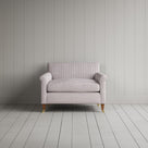 Idler Love Seat in Ticking Cotton, Berry - Nicola Harding