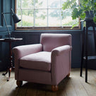 Idler Armchair in Laidback Linen Dusky Pink - Nicola Harding