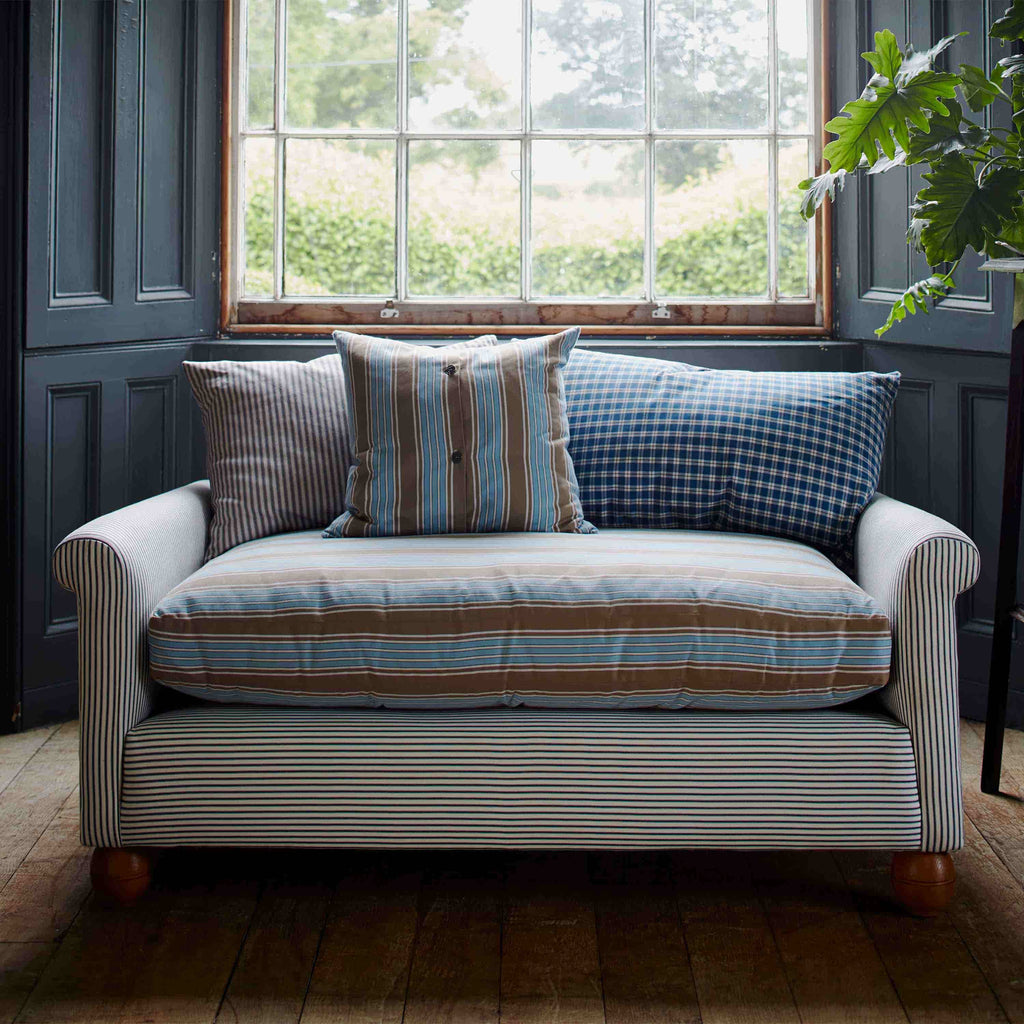  Idler 2 Seater Sofa in Intelligent Velvet Dusky Pink - Nicola Harding 