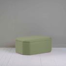 Hither Hexagonal Ottoman in Laidback Linen Moss - Nicola Harding