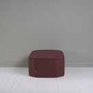 Hither Hexagonal Ottoman in Laidback Linen Damson - Nicola Harding