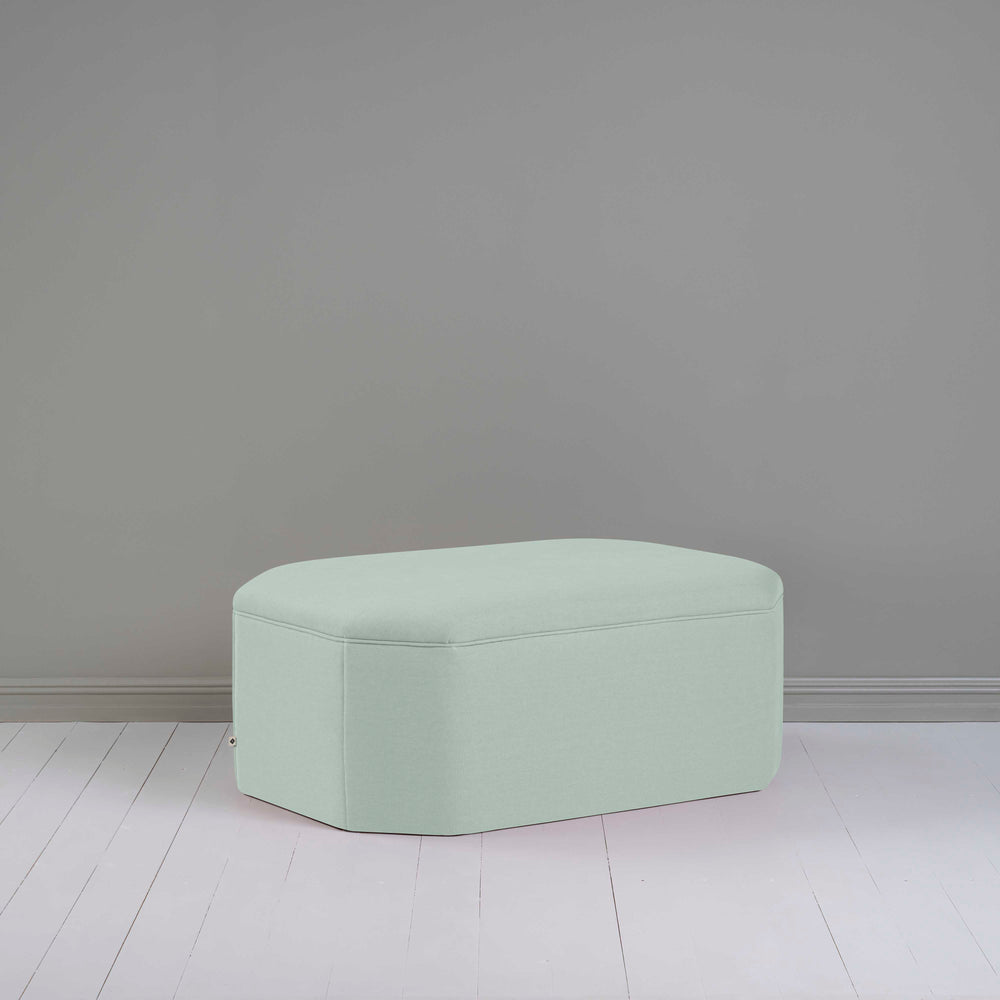 Hither Hexagonal Storage Ottoman in Laidback Linen Sky - Nicola Harding