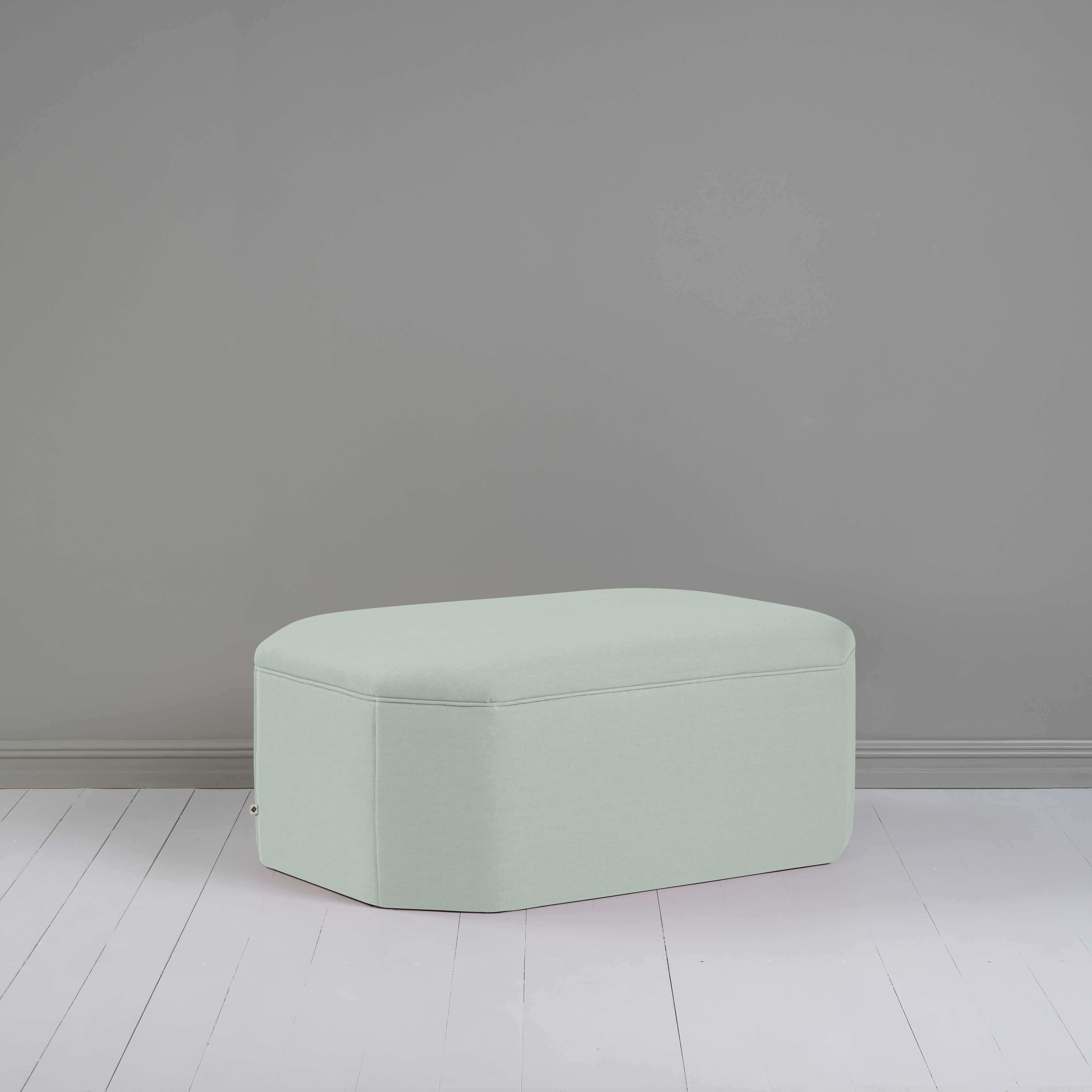 Hither Hexagonal Ottoman in Laidback Linen Sky - Nicola Harding 