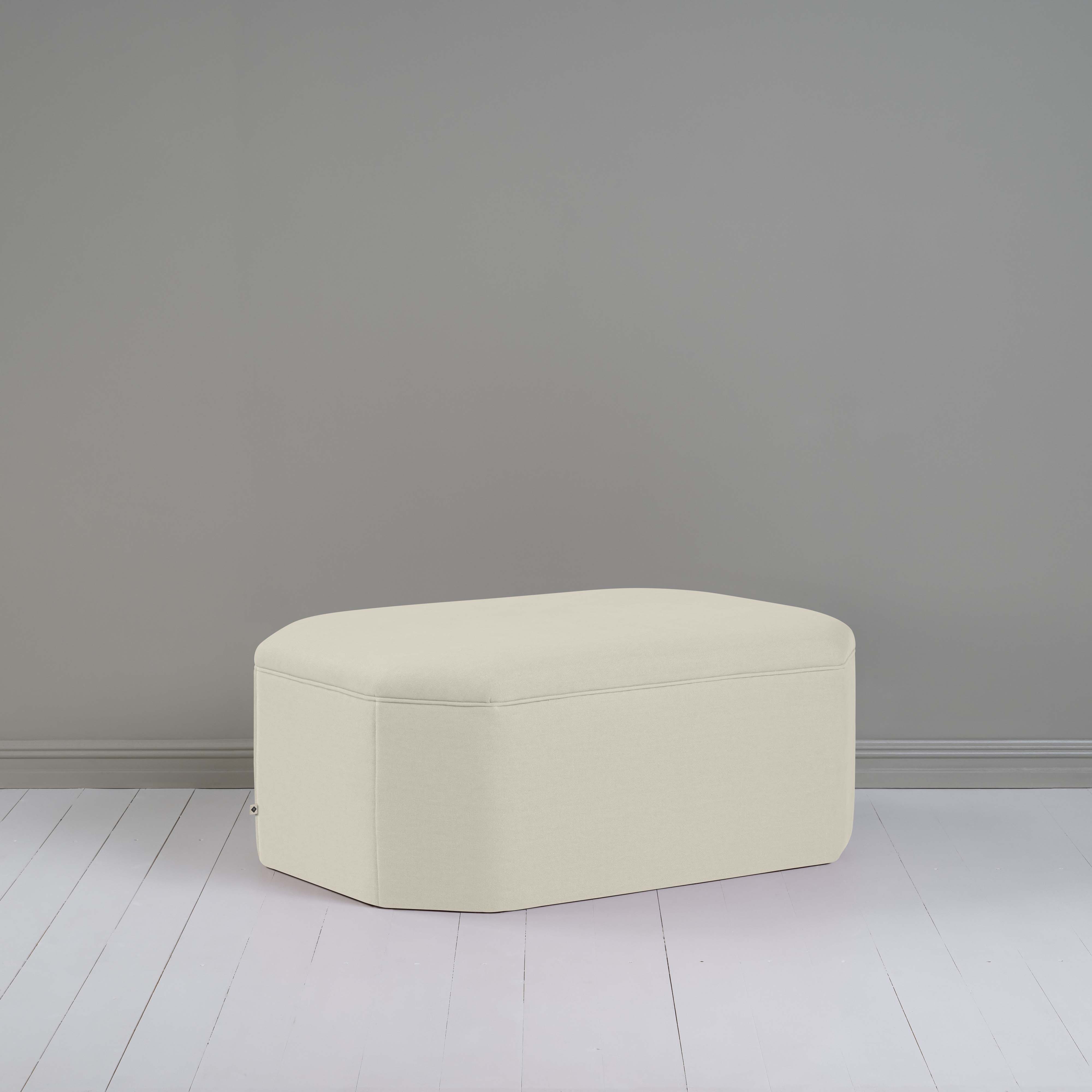  Hither Hexagonal Ottoman in Laidback Linen Dove - Nicola Harding 