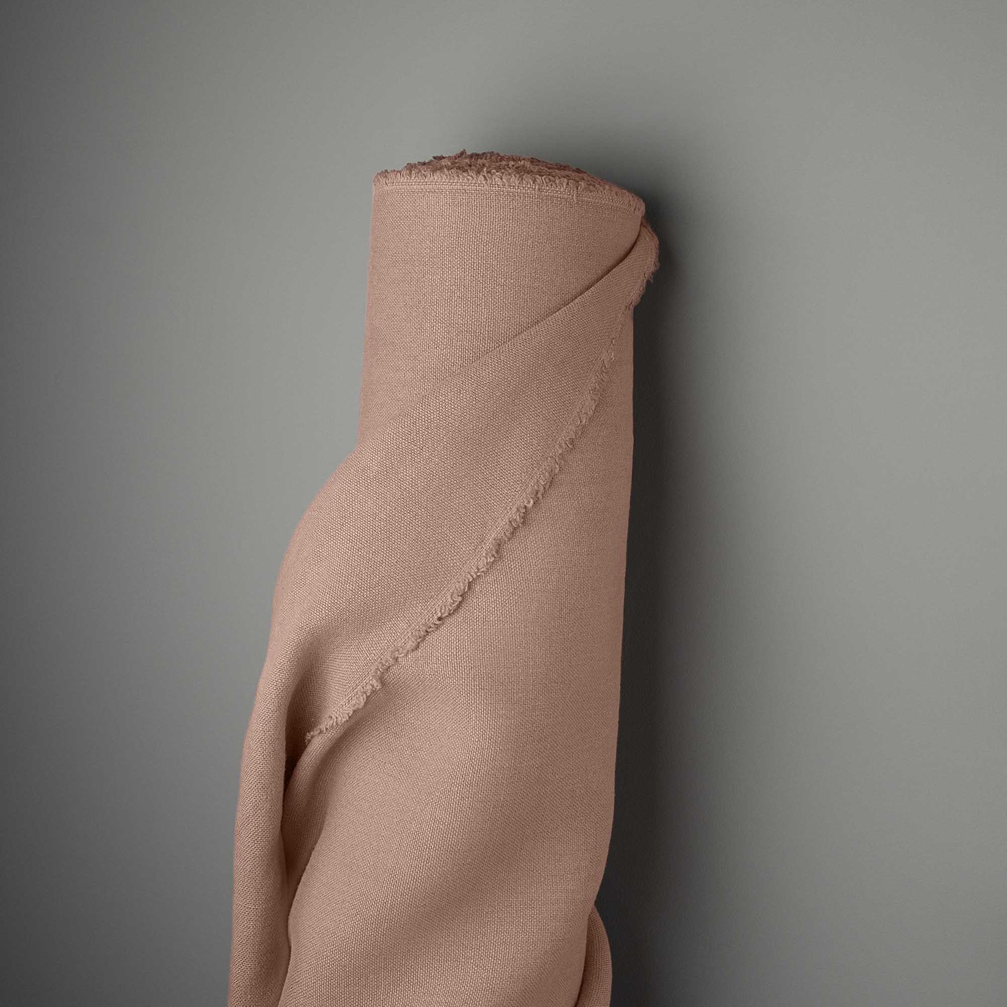  Hither Hexagonal Storage Ottoman in Laidback Linen Roseberry - Nicola Harding 