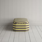 Side View of Hither Hexagonal Ottoman in Regatta Cotton, Custard