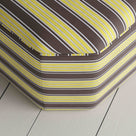 Hither Hexagonal Ottoman in Regatta Cotton, Custard Design