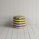Thither Hexagonal Ottoman in Regatta Cotton, Custard
