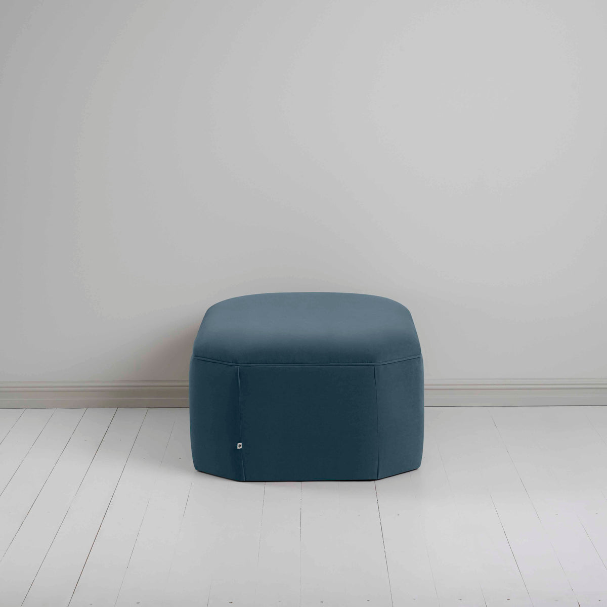 Hexagonal Ottoman in Intelligent Velvet Aegean