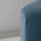Close up of Hither Hexagonal Ottoman in Intelligent Velvet Aegean