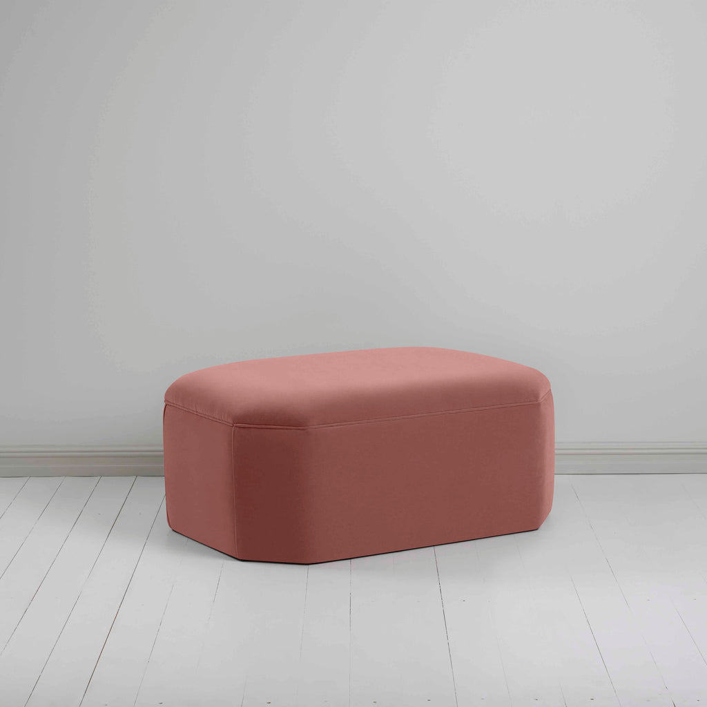  Hither Hexagonal Ottoman in Intelligent Velvet Damson - Nicola Harding 