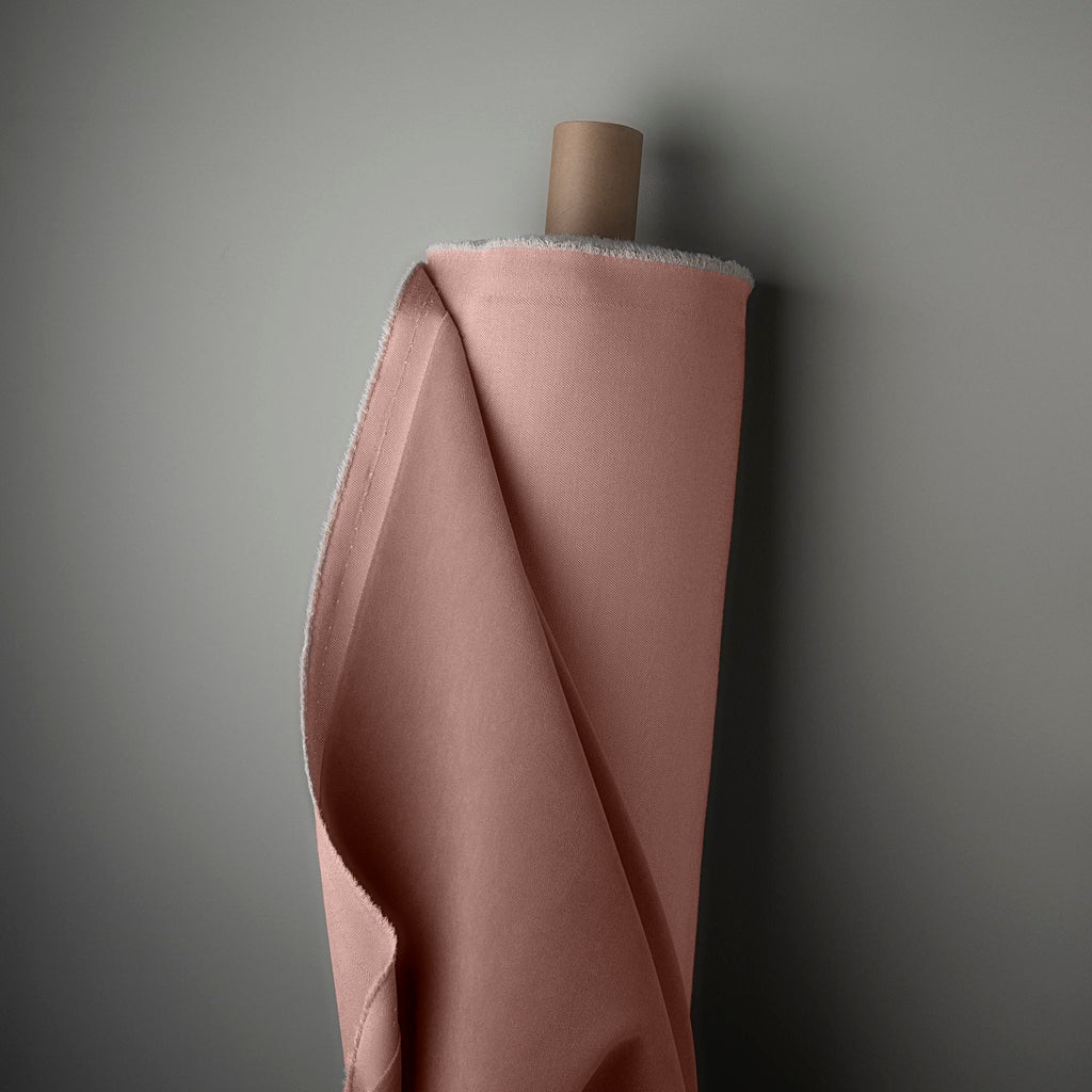  Hither Hexagonal Ottoman in Intelligent Velvet Dusky Pink - Nicola Harding 