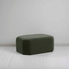 Hither Hexagonal Ottoman in Intelligent Velvet Seaweed - Nicola Harding