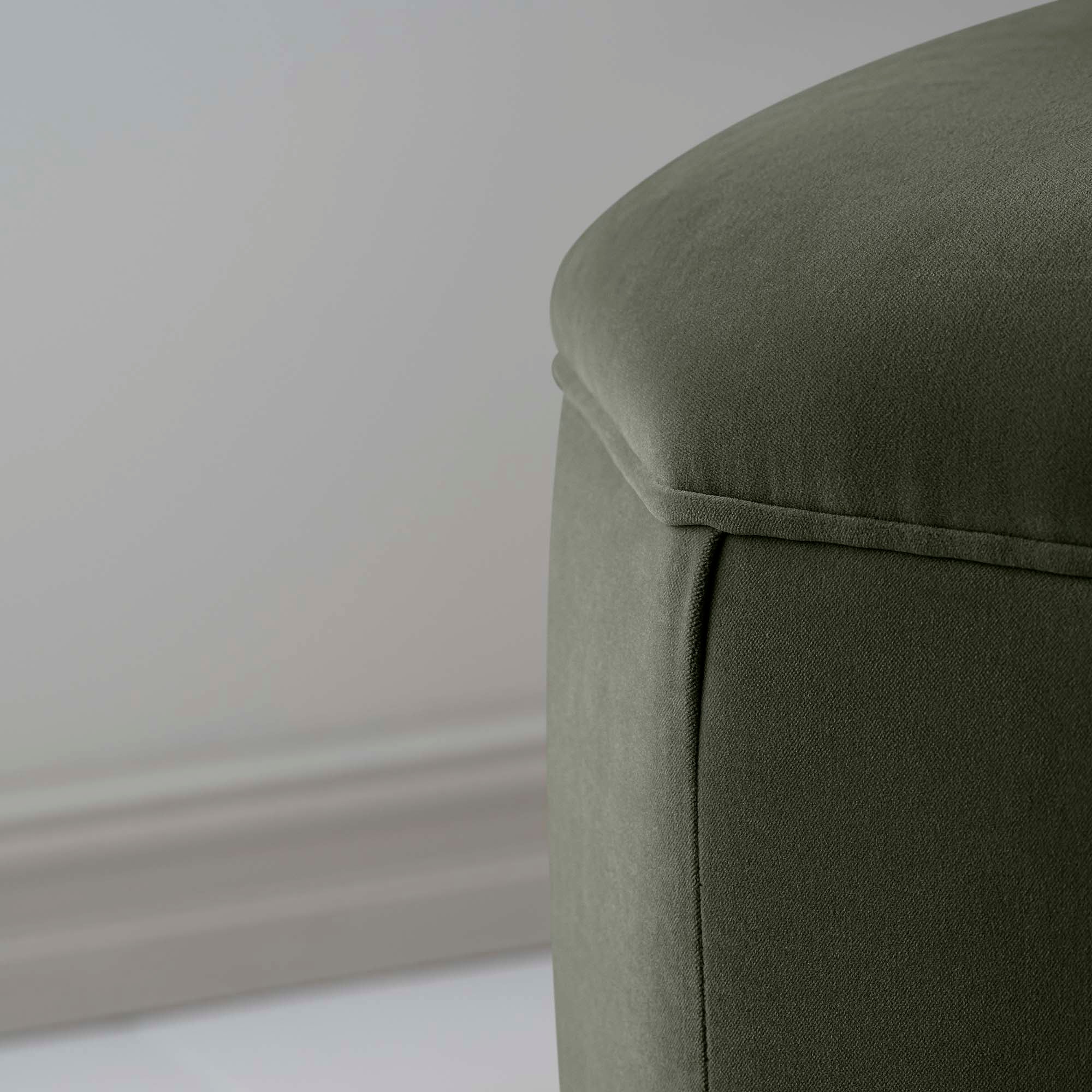  Hither Hexagonal Ottoman in Intelligent Velvet Seaweed - Nicola Harding 