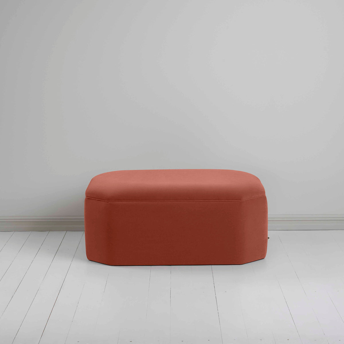 Hither Hexagonal Storage Ottoman in Intelligent Velvet Sienna - Nicola Harding
