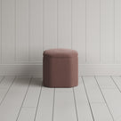 Thither Hexagonal Ottoman in Intelligent Velvet Dusky Pink Back View - NiX