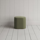 Thither Hexagonal Ottoman in Intelligent Velvet Green Tea Back View - NiX