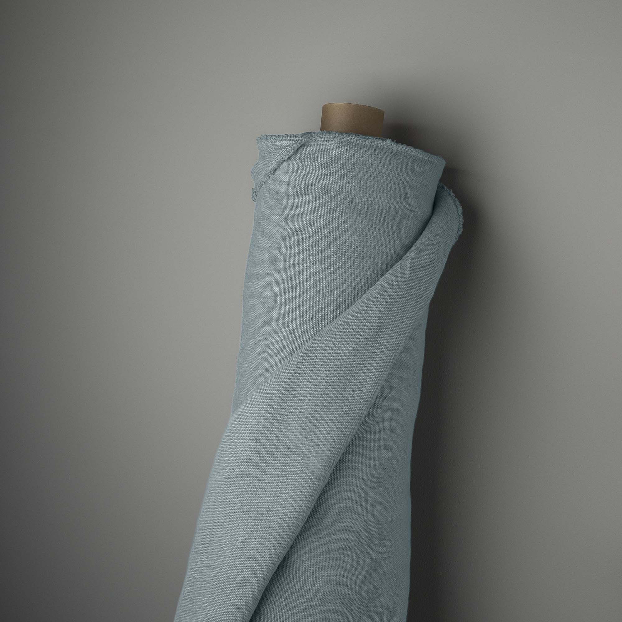  Laidback Linen Fabric Roll in Cerulean Color - NiX 