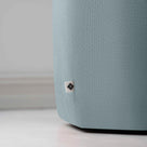 NiX Special tag on Thither Hexagonal Ottoman in Laidback Linen Cerulean