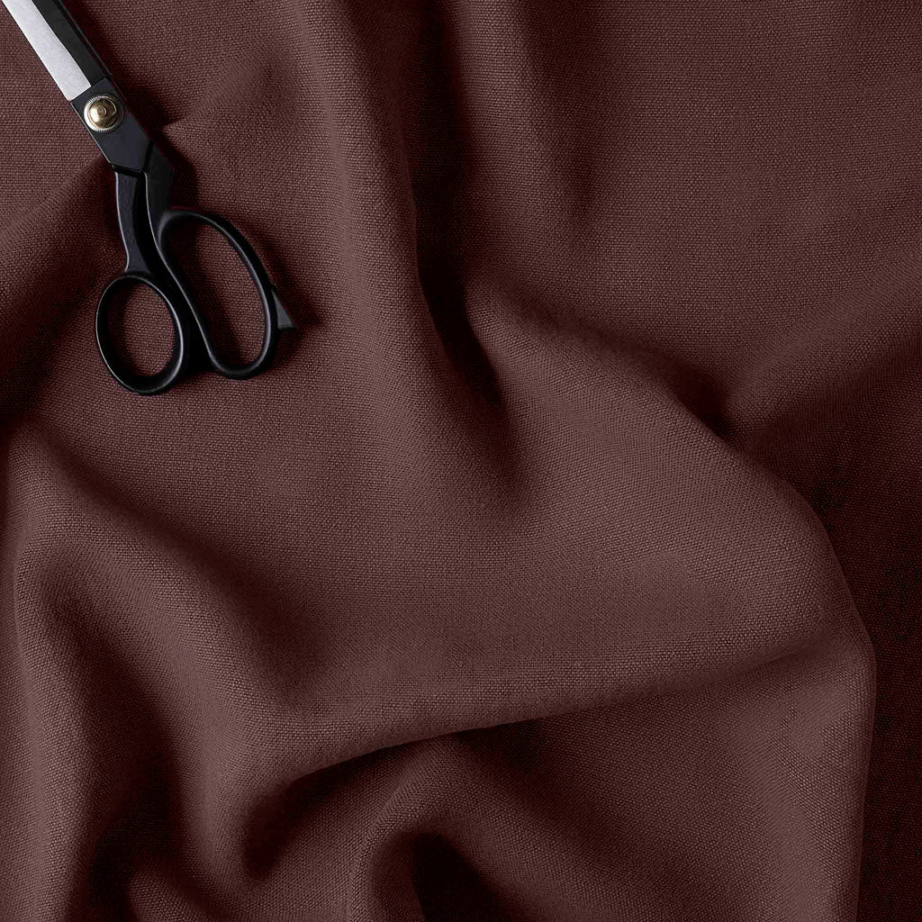  Laidback Linen Damson Fabric With Scissor - NiX 