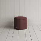 Thither Hexagonal Ottoman in Laidback Linen Damson - NiX