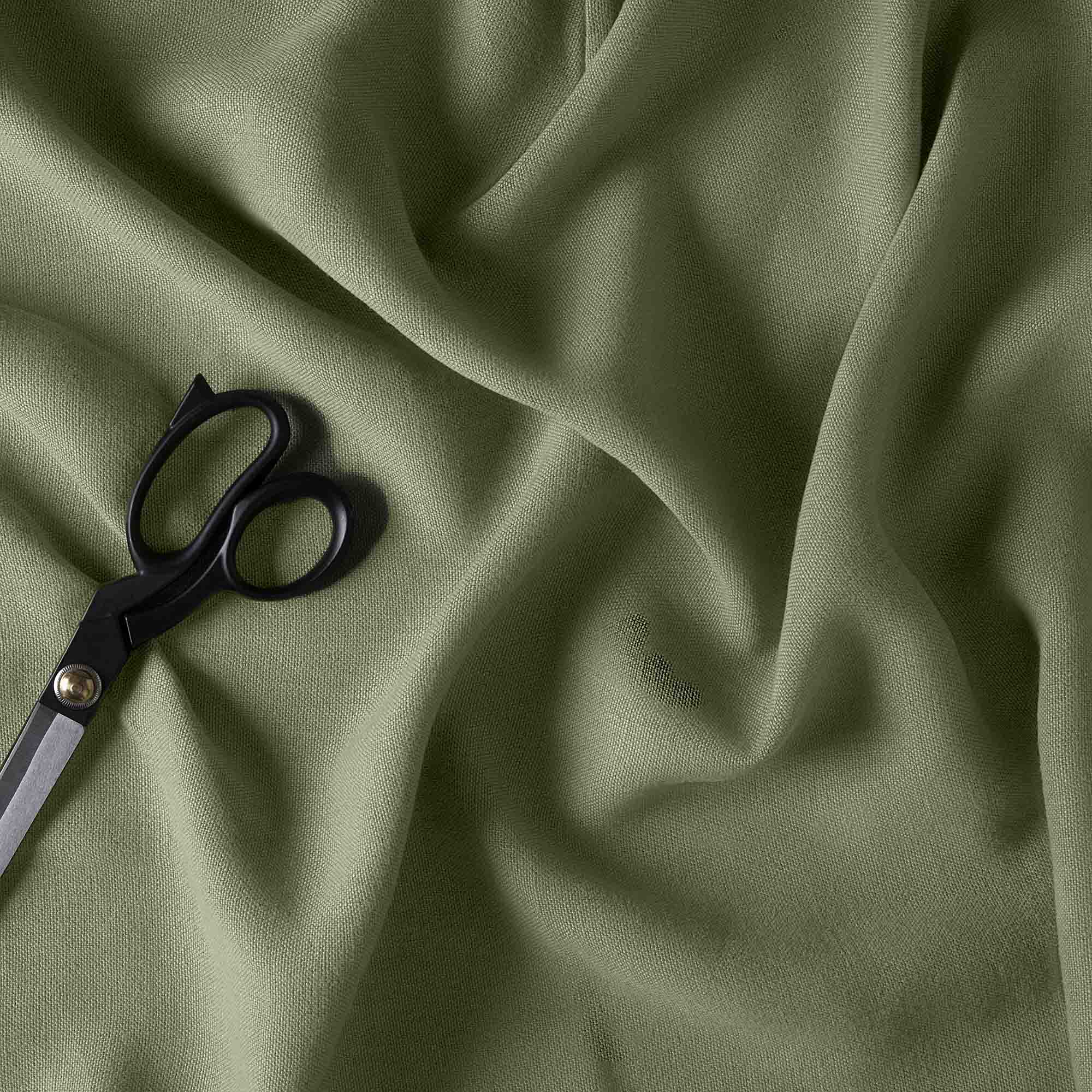  Laidback Linen Ochre Fabric With Scissor - NiX 