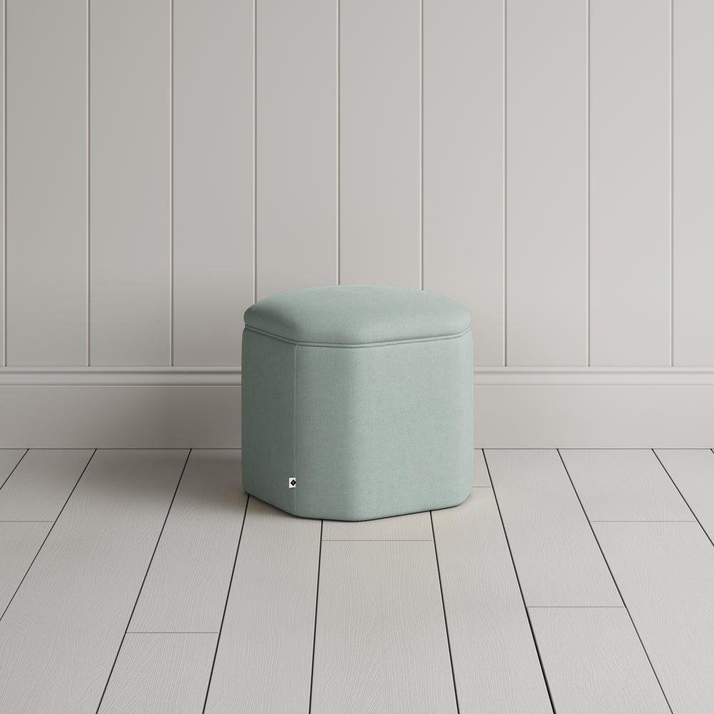  Thither Hexagonal Ottoman in Laidback Linen Sky - NiX 