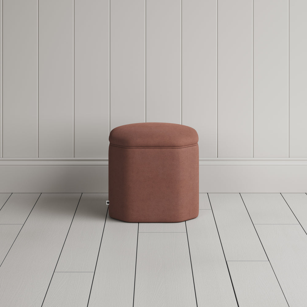  Thither Hexagonal Ottoman in Laidback Linen Sweet Briar Back View - NiX 