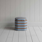 Thither Hexagonal Ottoman in Regatta Cotton, Blue - NiX