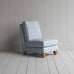 image of Perch Slipper Armchair in Square Deal Cotton, Blue Brown