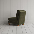 Perch Armchair caper corduroy, rear angled view by Nicola Harding.