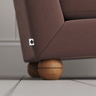 Slipper Armchair Round Wooden Feet's