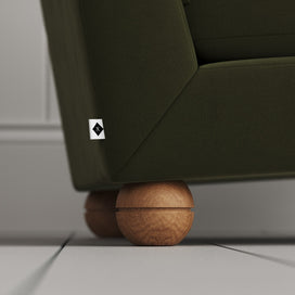 Slipper Chair with solid wood feet