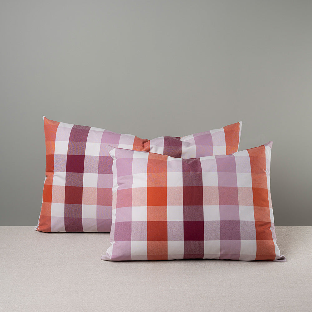  Large & Medium Rectangle Lollop Cushion in Red Cotton, Berry  NiX By Nicola Harding & Co. 